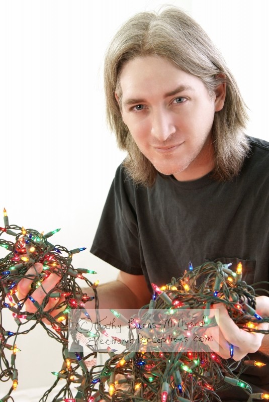 Stock Photo: Tangled Christmas Lights - by Kathy Burns-Millyard