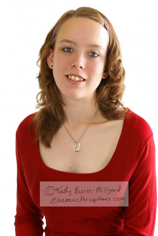 Stock Photo: Pretty Girl In Red - by Kathy Burns-Millyard