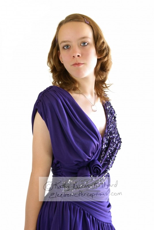 Stock Photo: Purple Party Dress - by Kathy Burns-Millyard