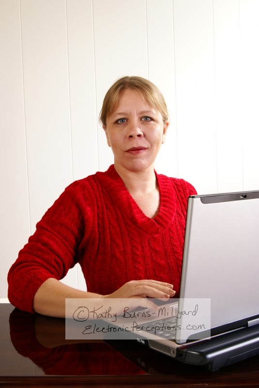 Stock Photo: Woman Working - by Kathy Burns-Millyard