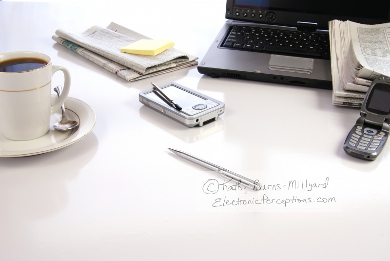 Stock Photo: Office Desk - by Kathy Burns-Millyard
