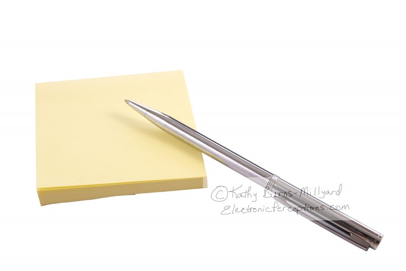 Stock Photo: Yellow Notes - by Kathy Burns-Millyard