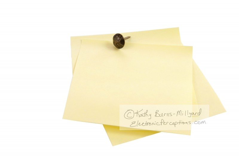 Stock Photo: Yellow Notes - by Kathy Burns-Millyard