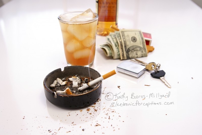 Stock Photo: Alcohol and Tobacco - by Kathy Burns-Millyard