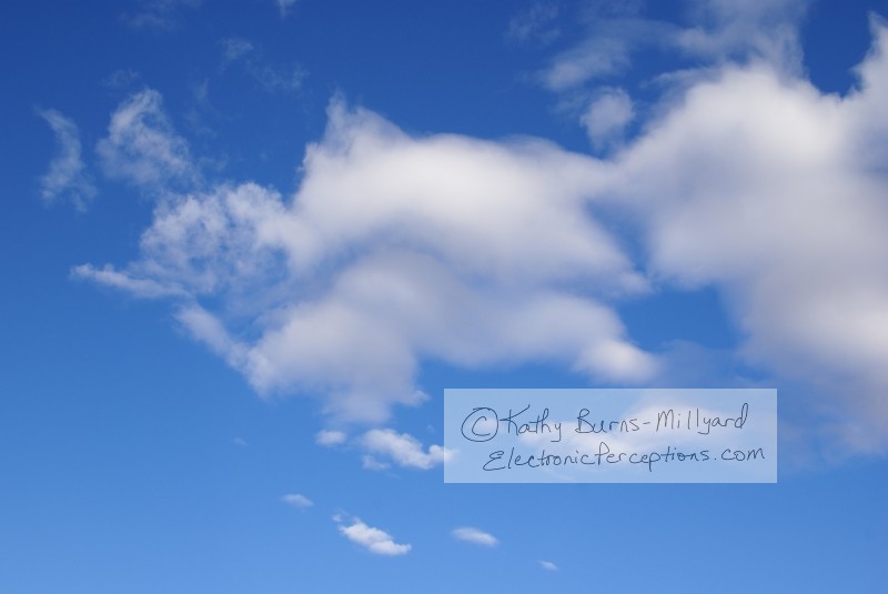 Stock Photo: Sky With Fat Clouds - by Kathy Burns-Millyard