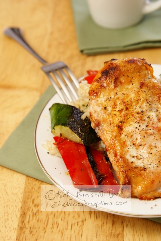 Stock Photo: Broiled Pepper Chicken Breast Vertical - by Kathy Burns-Millyard