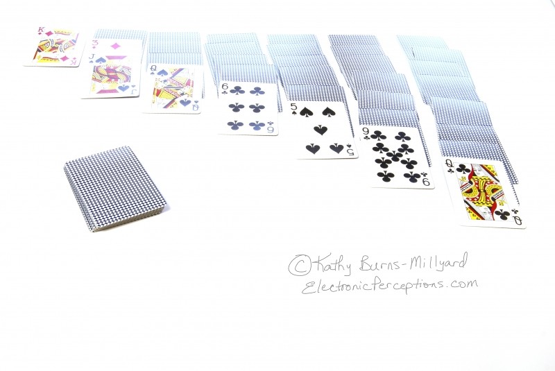 Stock Photo: Solitaire Game - by Kathy Burns-Millyard