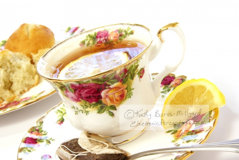 Stock Photo: Lemon Tea Close Up - by Kathy Burns-Millyard