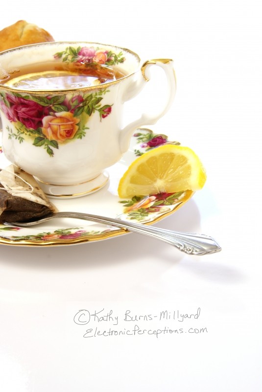 Stock Photo: Tea and Lemon - by Kathy Burns-Millyard