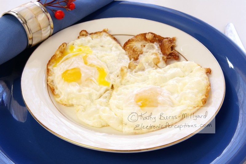 Stock Photo: Fried Eggs - by Kathy Burns-Millyard