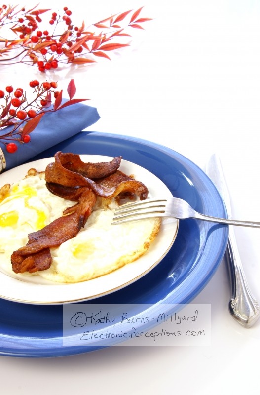 Stock Photo: Bacon and Eggs - by Kathy Burns-Millyard