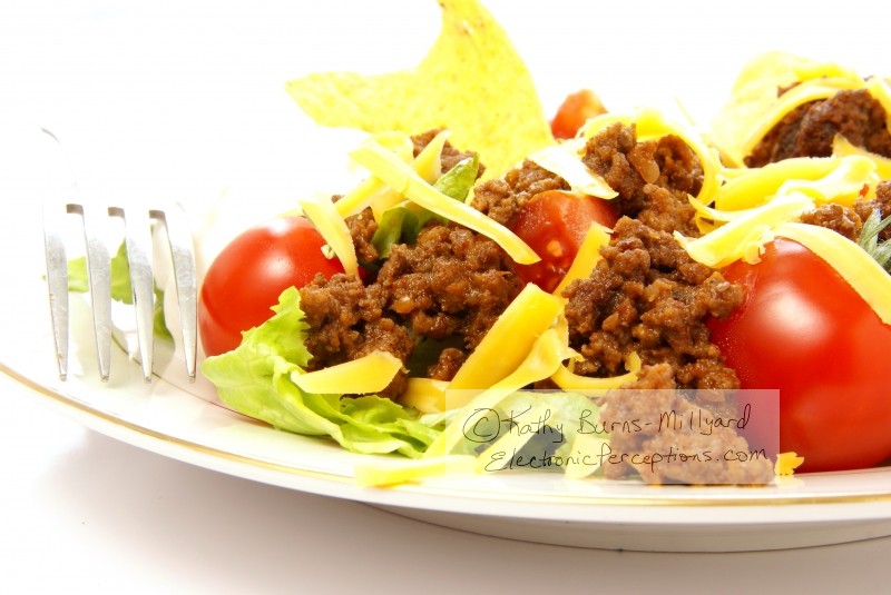 Stock Photo: Taco Salad Close Up - by Kathy Burns-Millyard