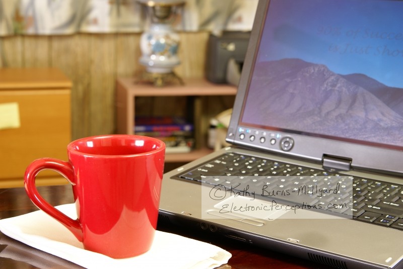 Stock Photo: Laptop and Coffee - by Kathy Burns-Millyard