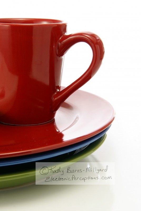 Stock Photo: Red Tableware Mug Part 2 - by Kathy Burns-Millyard