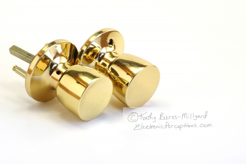 Stock Photo: Shiny Door Knobs - by Kathy Burns-Millyard