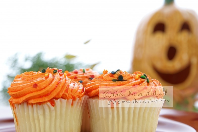Stock Photo: Halloween Cupcakes - by Kathy Burns-Millyard