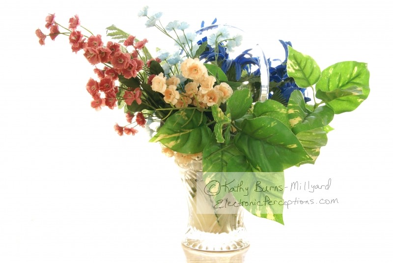 Stock Photo: Silk Flower Arrangement - by Kathy Burns-Millyard