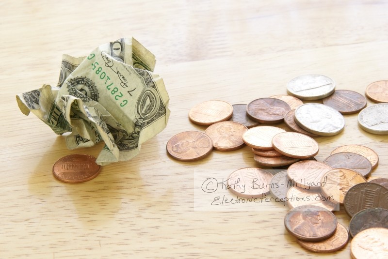 Stock Photo: Penny Pinching - by Kathy Burns-Millyard