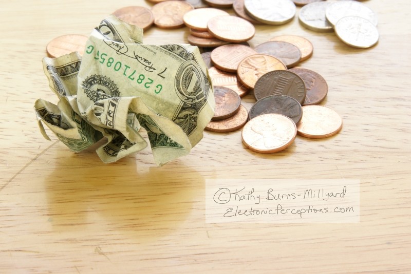 Stock Photo: Money On The Kitchen Table - by Kathy Burns-Millyard