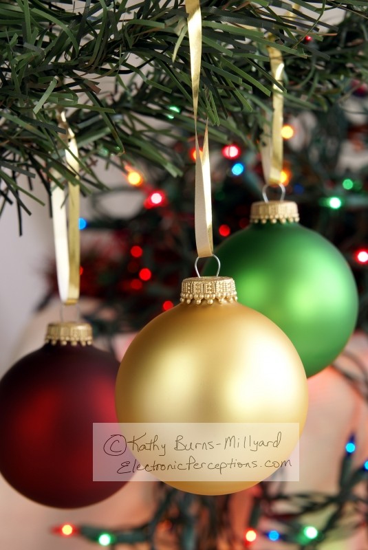 Stock Photo: Christmas Ornaments - by Kathy Burns-Millyard