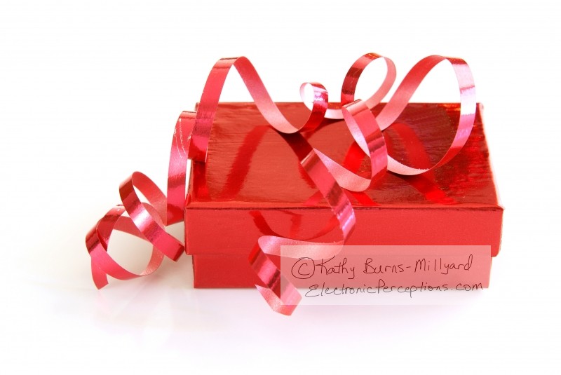 Stock Photo: Red Gift Box - by Kathy Burns-Millyard