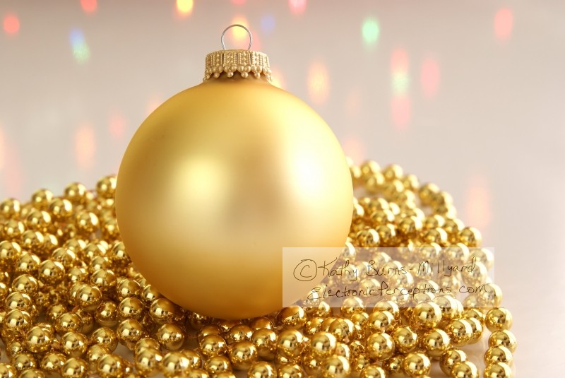 Stock Photo: Gold Ornament - by Kathy Burns-Millyard