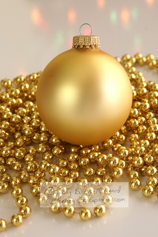 Stock Photo: Gold Ornament - by Kathy Burns-Millyard