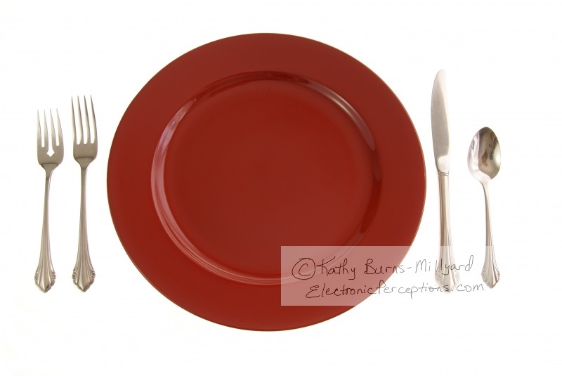 Stock Photo: Red Table Setting - by Kathy Burns-Millyard
