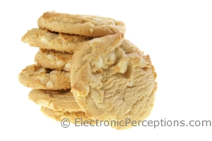 Stock Photo: White Chocolate Cookies - by Kathy Burns-Millyard