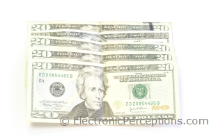 Stock Photo: One Hundred Dollars - by Kathy Burns-Millyard