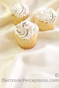 Stock Photo: Cupcakes Vertical - by Kathy Burns-Millyard