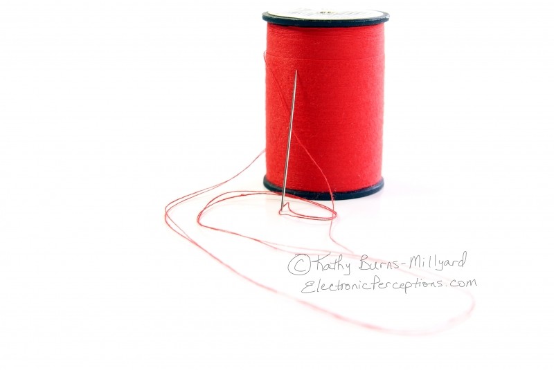 Stock Photo: Needle and Thread - by Kathy Burns-Millyard