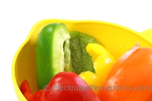 Stock Photo: Bell Pepper Halves - by Kathy Burns-Millyard