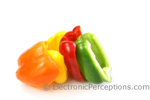 Photo of bell pepper halves