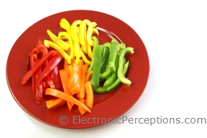 Stock Photo: Bell Pepper Strips - by Kathy Burns-Millyard