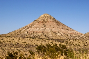 Stock Photo: Red Striped Mountain - by Kathy Burns-Millyard