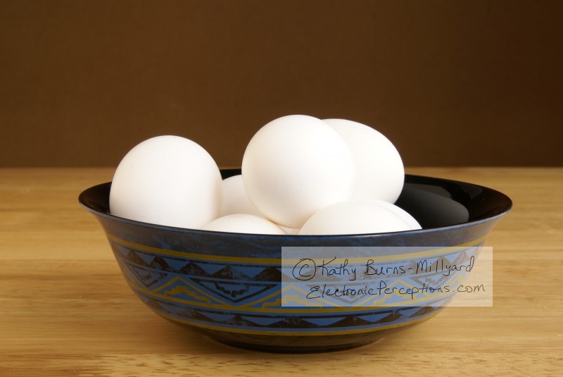 Stock Photo: Bowl of Eggs - by Kathy Burns-Millyard