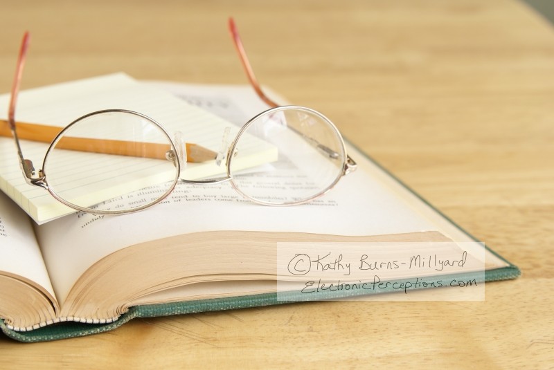 Stock Photo: Glasses On A Book - by Kathy Burns-Millyard