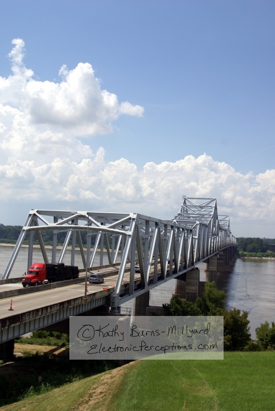 Stock Photo: Mississippi River Bridge - by Kathy Burns-Millyard