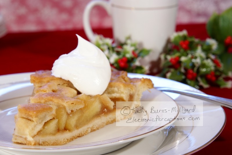 Stock Photo: Apple Pie Closeup - by Kathy Burns-Millyard