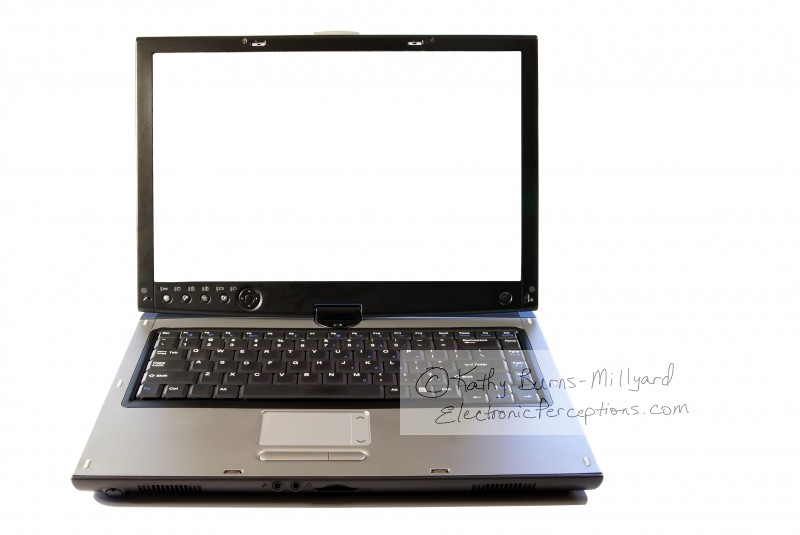 Stock Photo: Laptop Computer on White - by Kathy Burns-Millyard